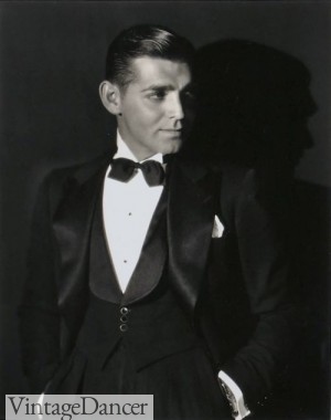 1930s Clark Gable In Black Tie Formal Wear