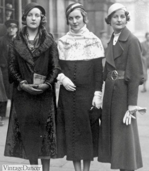 1930s coats and fur collars women at VintageDancer