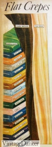 1930s crepe fabrics in fall colors