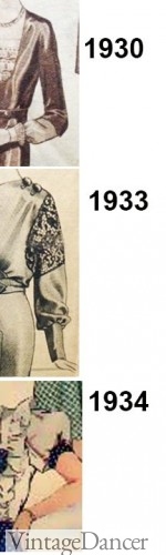 1930s day dress sleeve types