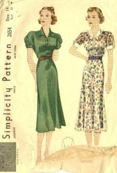 Simplicity 1930s Day Dress Pattern