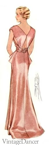1930s satin gown