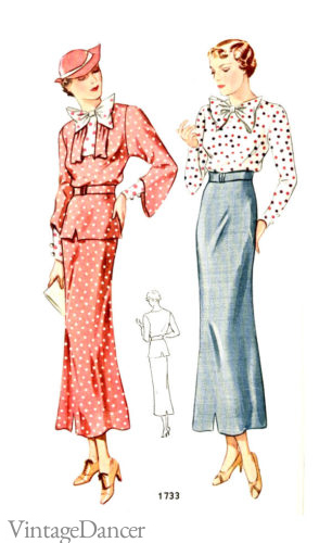 1930s Spring skirt outfits