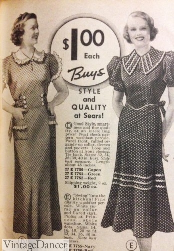 1930s house dresses day frocks