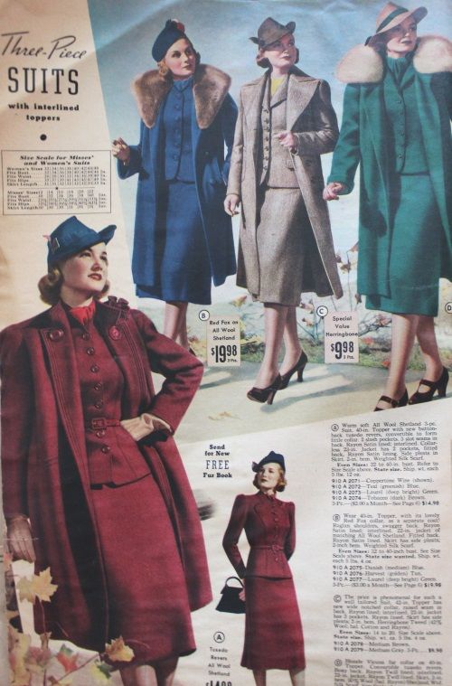 1930s Ladies man-tailored hats with suits, fedora hats, felt hats