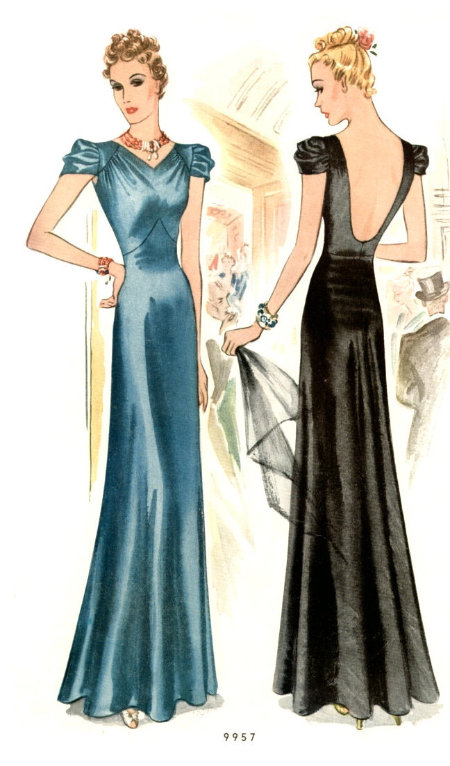 Vintage 1930s Formal, Party Dresses History