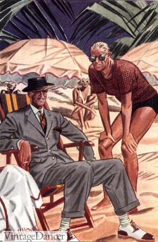 1930s summer clothes with sunglasses