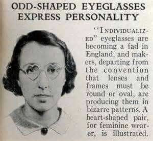 1930s heart shaped eye glasses