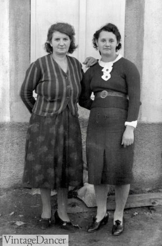 1930s older ladies fashion sweaters