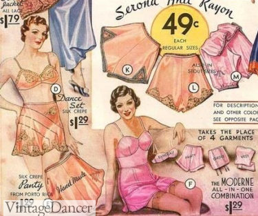 Late 1930s panties underwear lingerie