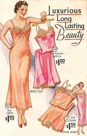 1930s Fancy lace trim slips