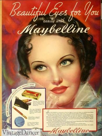 1930s makeup: Glamorous eyes for day or night