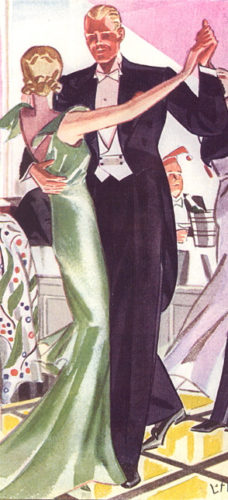 Men's 1930s evening wear white tie tailcoat evening wear