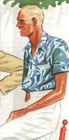 1930s men's Hawaiian Shirt Casual shirt