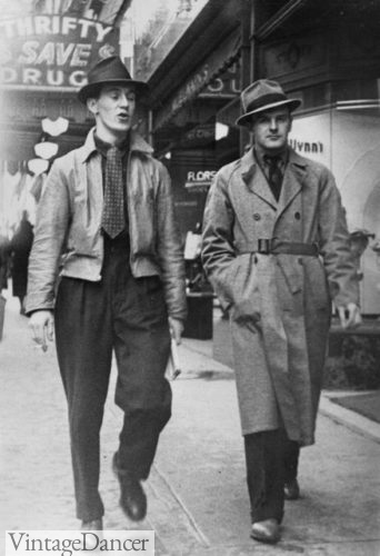 1930s nebs Streetwear with a trench coat and short jacket