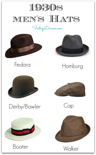 New 1930s inspired men hats in classic 30s shapes