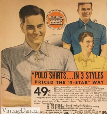 1930s mens polo shirts casual shirts