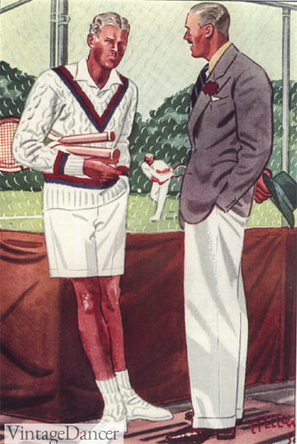 1930s men's tennis shorts guys summer fashion ideas