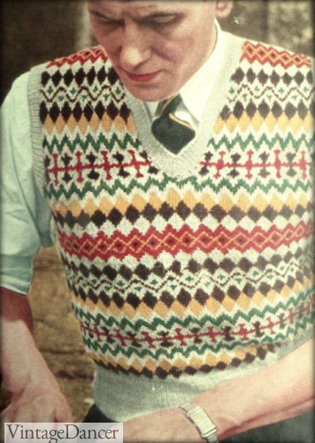 Late 1930s fair isle sweater vest