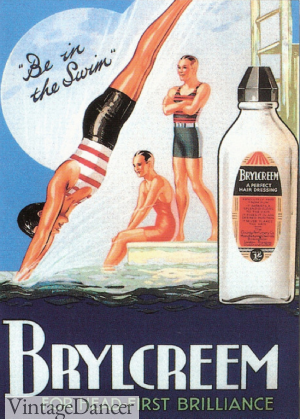 1930 men's stripe top swimsuit