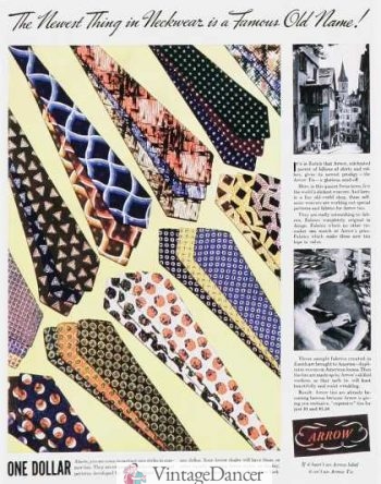 1930s vivid art deco ties