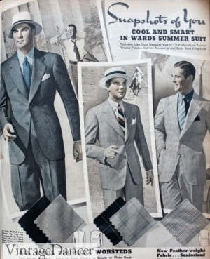 1937 men's summer Tropical Weight Suits