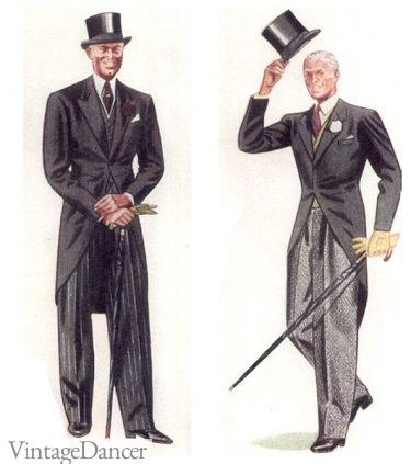 1930s mens two morning suit outfits