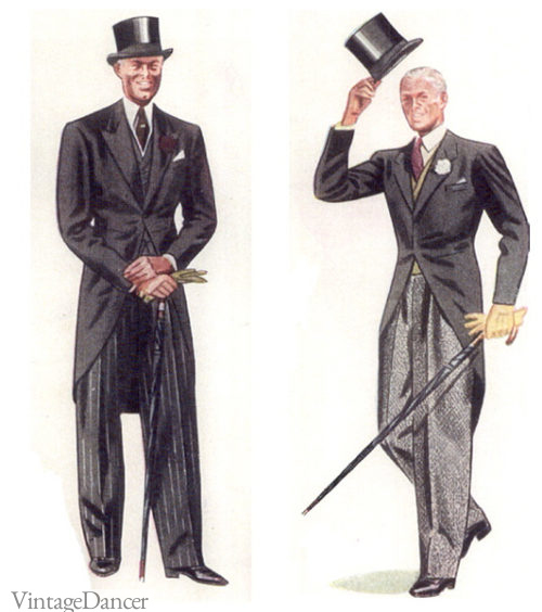 1930s mens formal morning suit tuxedos