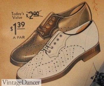 1930s summer oxfords shoes- low heels almost flats