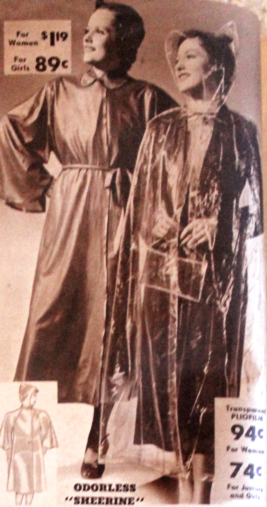 History of Vintage Raincoats, Jackets and Capes for Women