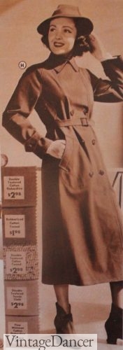 1930s trench raincoat