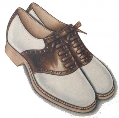 1930s brown and white shoes