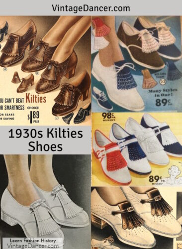 1930s shoes women Kilties oxford shoes