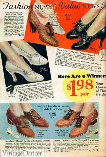 1930s Shoes History Popular Styles For Women