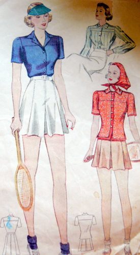 Vintage shorts : 1930s pleated shorts look like skirts