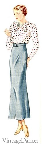 1930s polka dot blouse