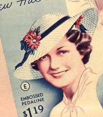 1930s straw picture hat