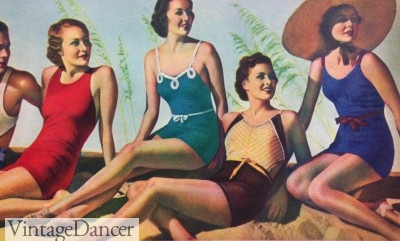 1930s womens swimsuit