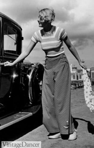 1930s Striped T-shirt with sailor pants