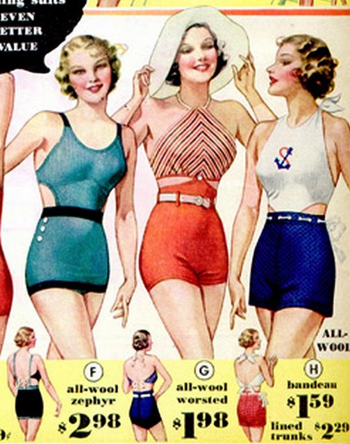 1930s Swimsuits- Ladies’ Bathing Suits History