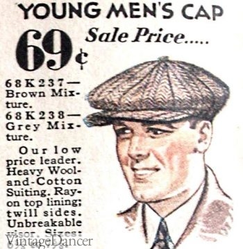 1931 herringbone cap