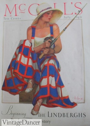 1931 McCalls cover with beach pajamas