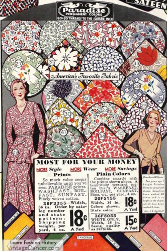 1930s dress colors and prints 1931 fashion colors