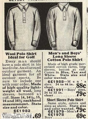 1931 1930s men's long sleeve polo shirt for the gym sportswear