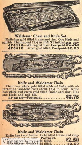 1931 pocket knife and chain
