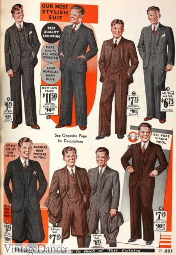 1930s teenage boys clothing suits knickerbockers