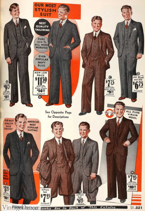 1930s Teenage Boys' Fashion