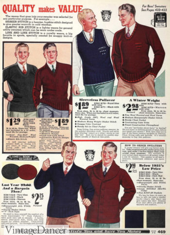 1932 men's classic sweaters, cardigans and vests