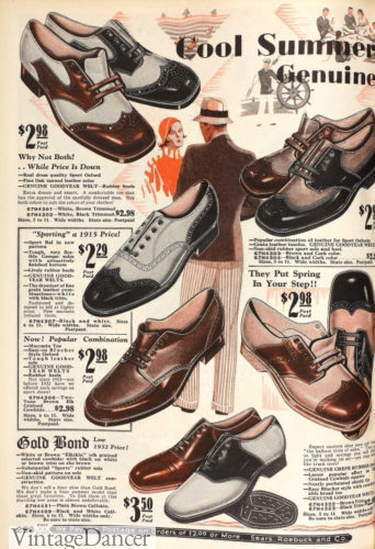 1930s men's two tone sport shoes