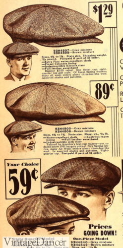1930s mens golf caps casual 30s hats mens golf newsboy 8 panel
